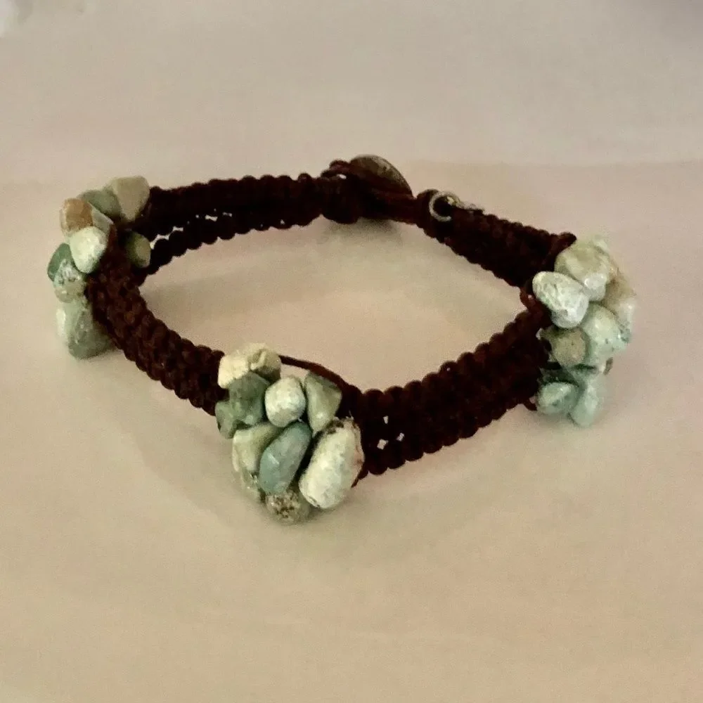 💝Leather and Puka shells Bracelet